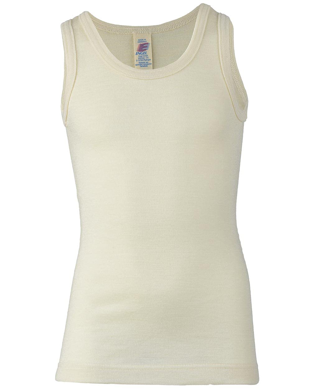 Engel Children's Organic Sleeveless Thermal Vest in Merino Wool/Silk (176, Natural)