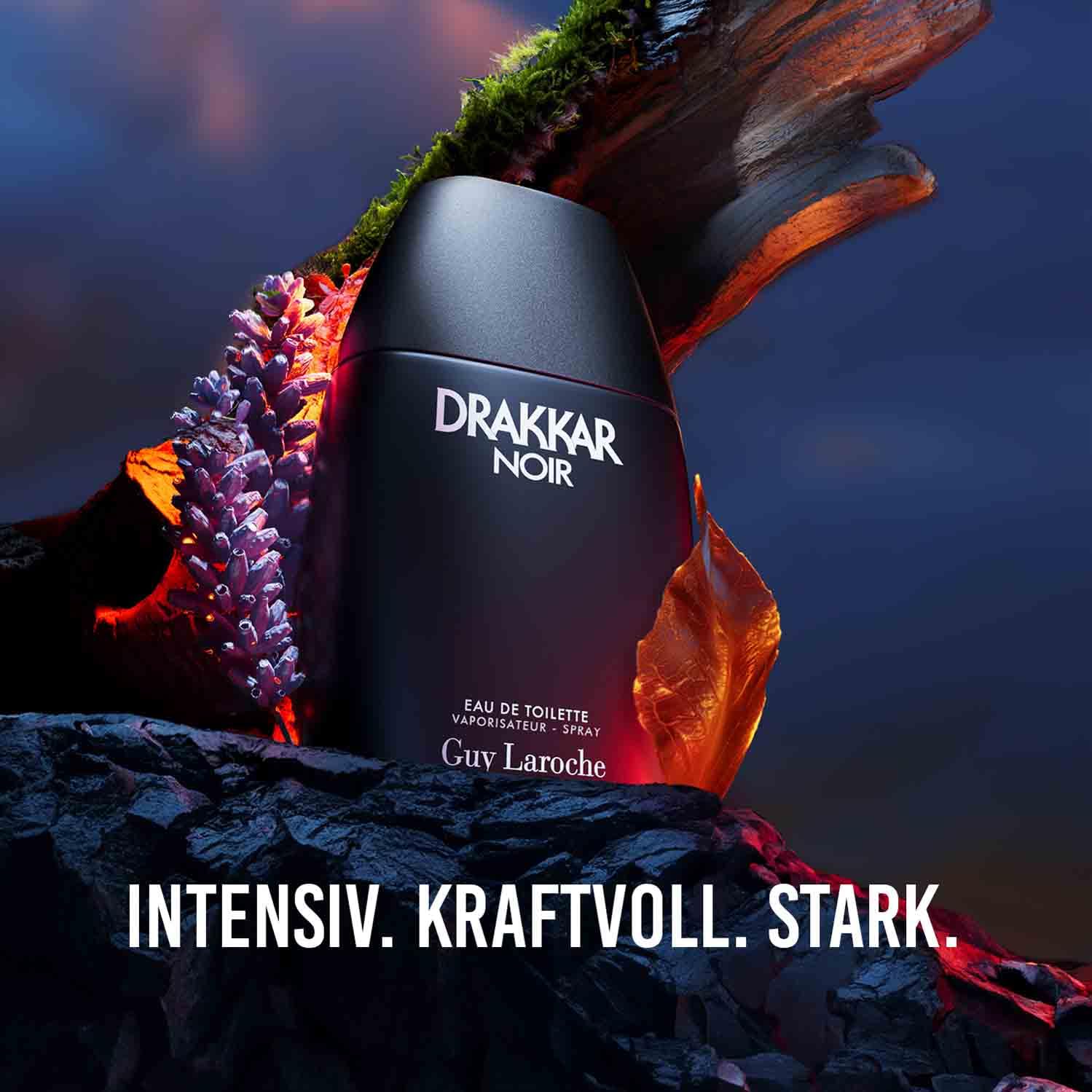 Guy Laroche Drakkar Noir Ikonischer Designerduft, Intensives, kraftvolles Eau de Toilette, Fougère-Mischung & aromatische Gewürze, Langanhaltendes Männerparfum, Duft für Tag und Nacht