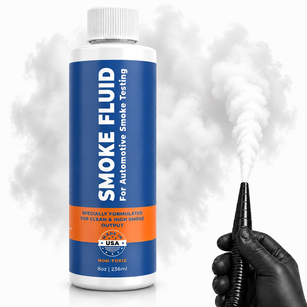 Samorillo Solución de líquido de Humo para Pruebas de máquinas automotrices, Fabricado en Estados Unidos, Recambio líquido de 8 onzas diseñado EVAP, vacío, Combustible, admisión, Escape, Sistemas