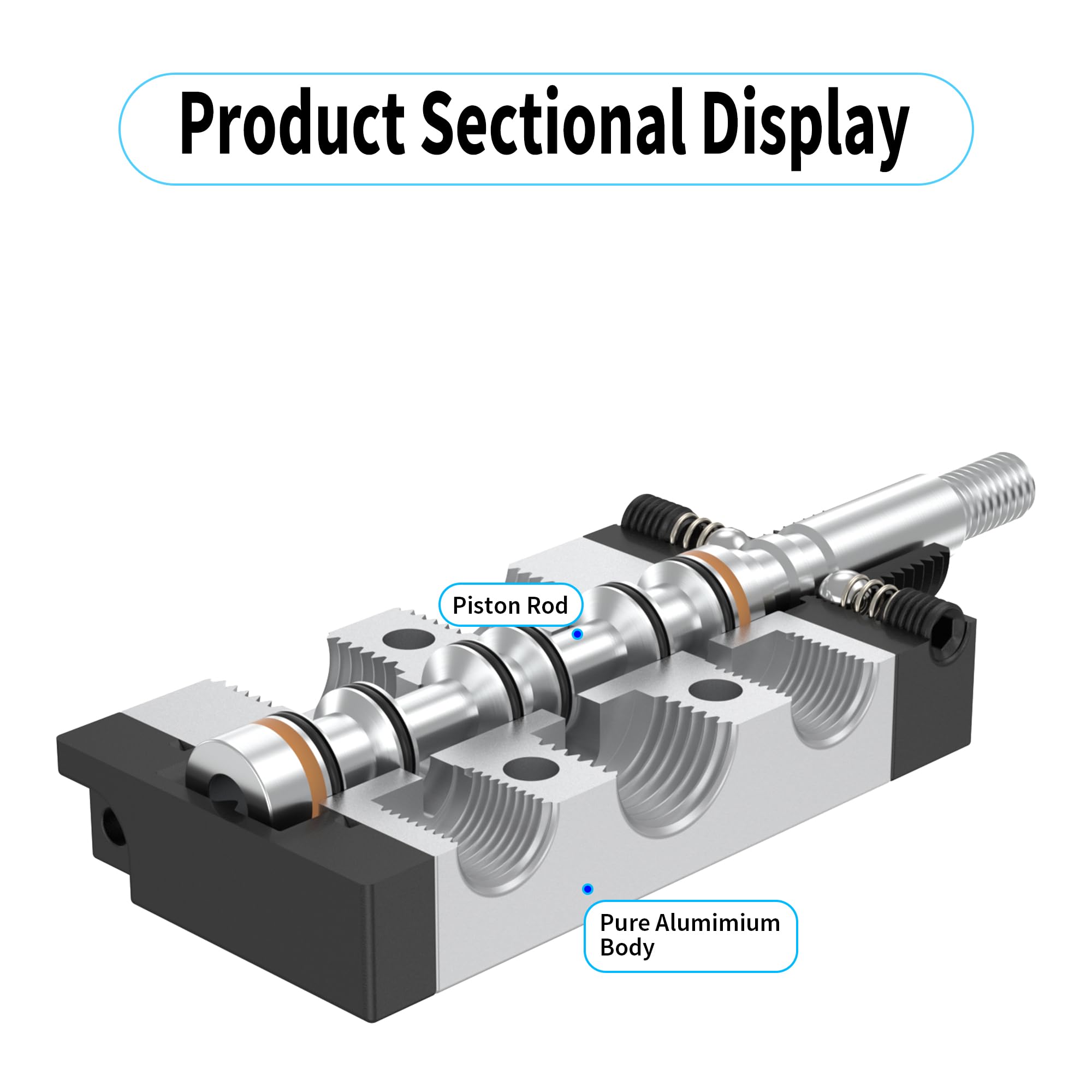 YAOJING 4R310-10 5 holes and 2 positions control valve pneumatic valveHand valveHand pulled valveHand push valveMechanical valve