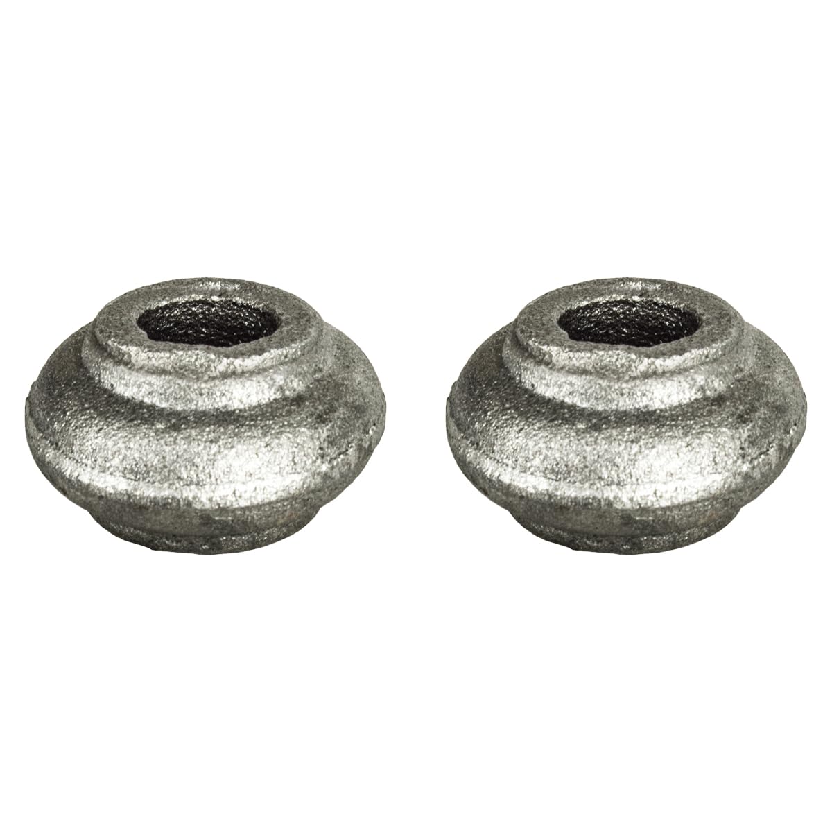 Ciambella borchia in ferro battuto H. 22 x L. 40 mm foro Ø 14,5 mm Set 2 pezzi Made in Italy