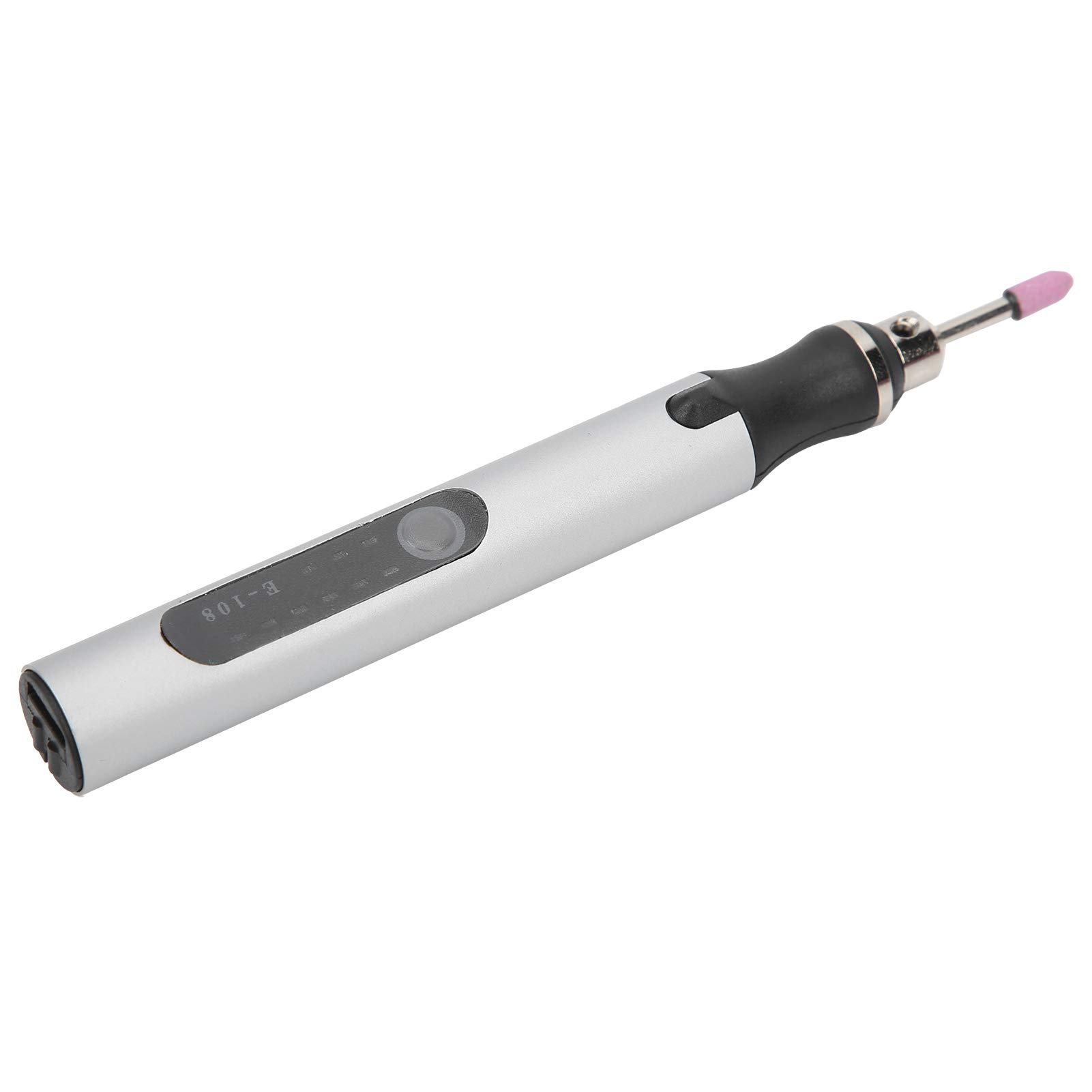 Electric Micro Engraver Pen 10W 18000 RPM Mini DIY Vibro Engraving Tool Kit for Metal Glass Plastic with Lithium Battery and TYPE C Charging Port (Silver)