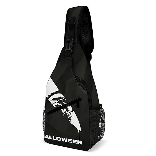 ZHANGXM Sling Bag Halloween Michael Myers Crossbody Sling Backpack Small Chest Shoulder Backpack for Men Hiking Outdoor Chest Bag
