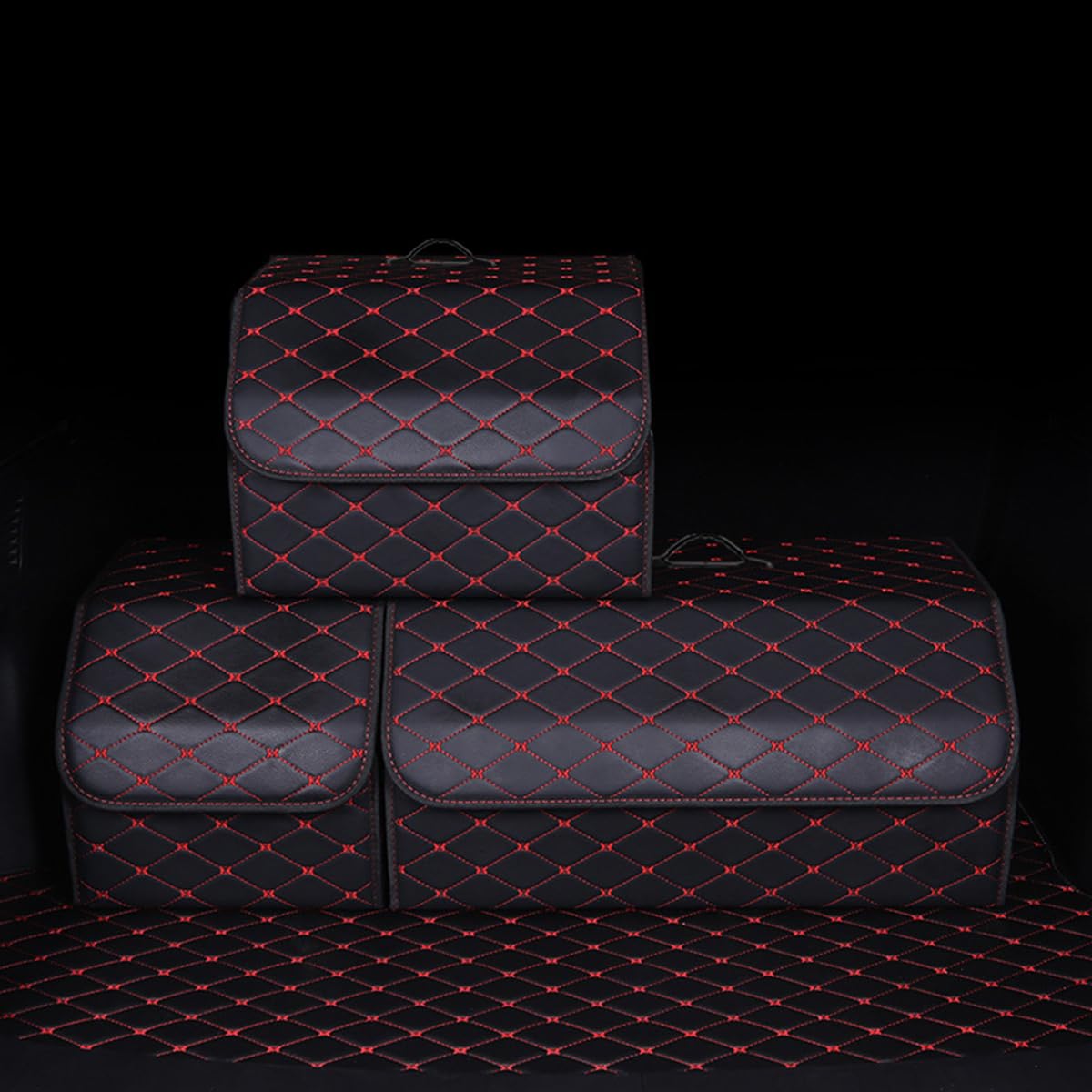 WHLXQ Organizador De Maletero De Coche Para Renault Austral E-Tech Hybrid, Impermeable Plegable Almacenamiento Bolsa Gran Capacidad Accesorios Coche, Black-S