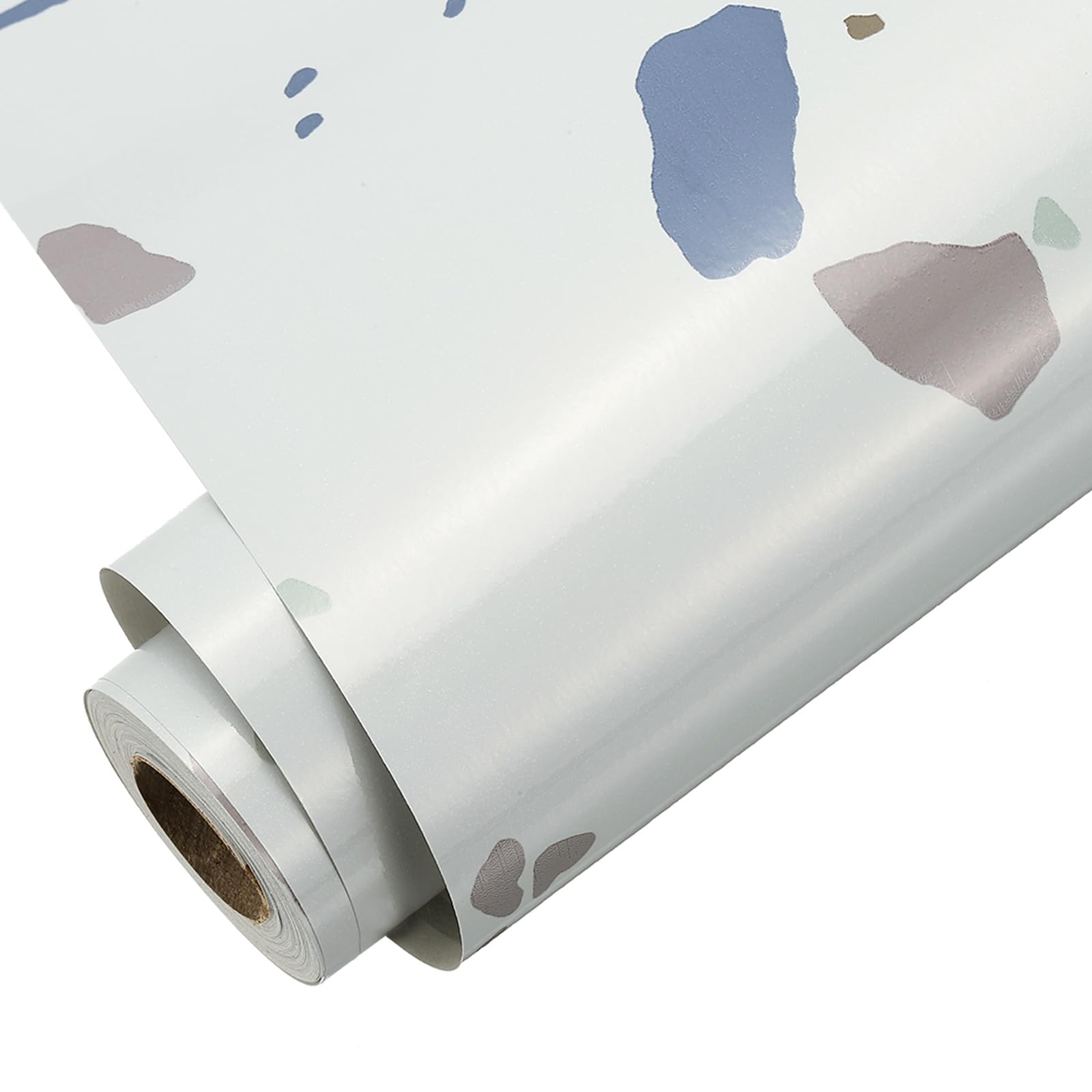Papier peint autocollant effet marbre imperméable et lavable pour meuble de salle de bain