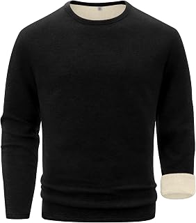 Mens Wool Base Layer Long Sleeve Undershirts Crewneck Thermal Shirt