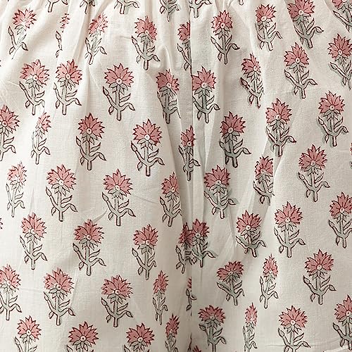 Image of Divena blue Floral Printed Cotton Embroidered kurta, Trouser with Dupatta