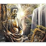 fototapete buddha rosa GESAMTFORMAT: ca. 200x140 cm (BxH) - 4 Streifen direkter HD-Druck auf deutschem Vlies-Material. Montageanleitung dabei