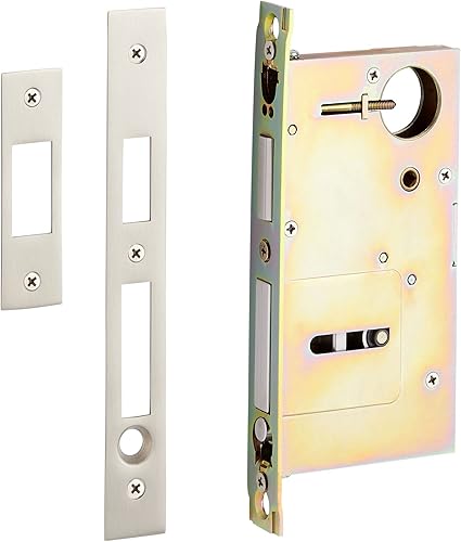 Miniatura 2 de 483730 Tirador de puerta de privacidad alargado de latón con bolsillo de 8-12 pulgadas de alto