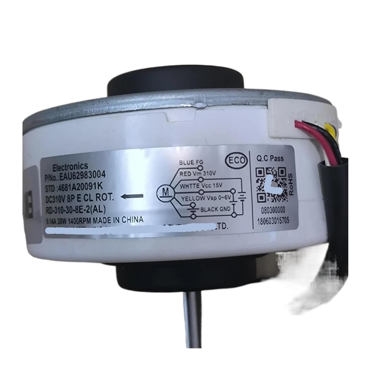 Air Conditioner Motor，Compatible for LG， RD-310-30-8E-2(AL) EAU62983004 4681A20091K SIC-37CVJ-F130-3 Replacement Air Conditioner Motor