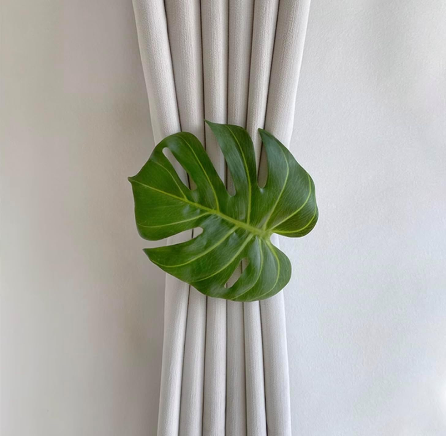 4pcs Leaf Curtain Tiebacks Stylish & Durable Perfect for Home Decor Green/Beige