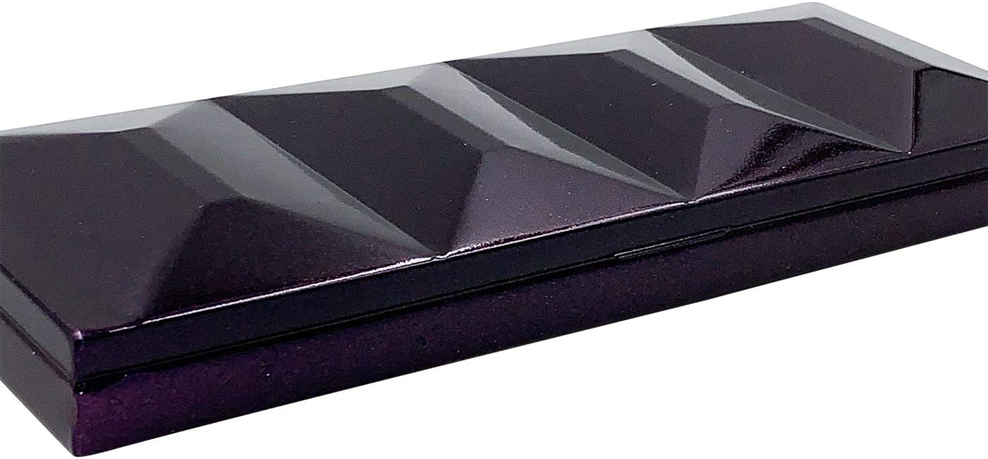 Empty Watercolor Tins Box Palette Paint Case, Heavy Enamel, Medium Pearl Purple with 24 Pcs Half Pans