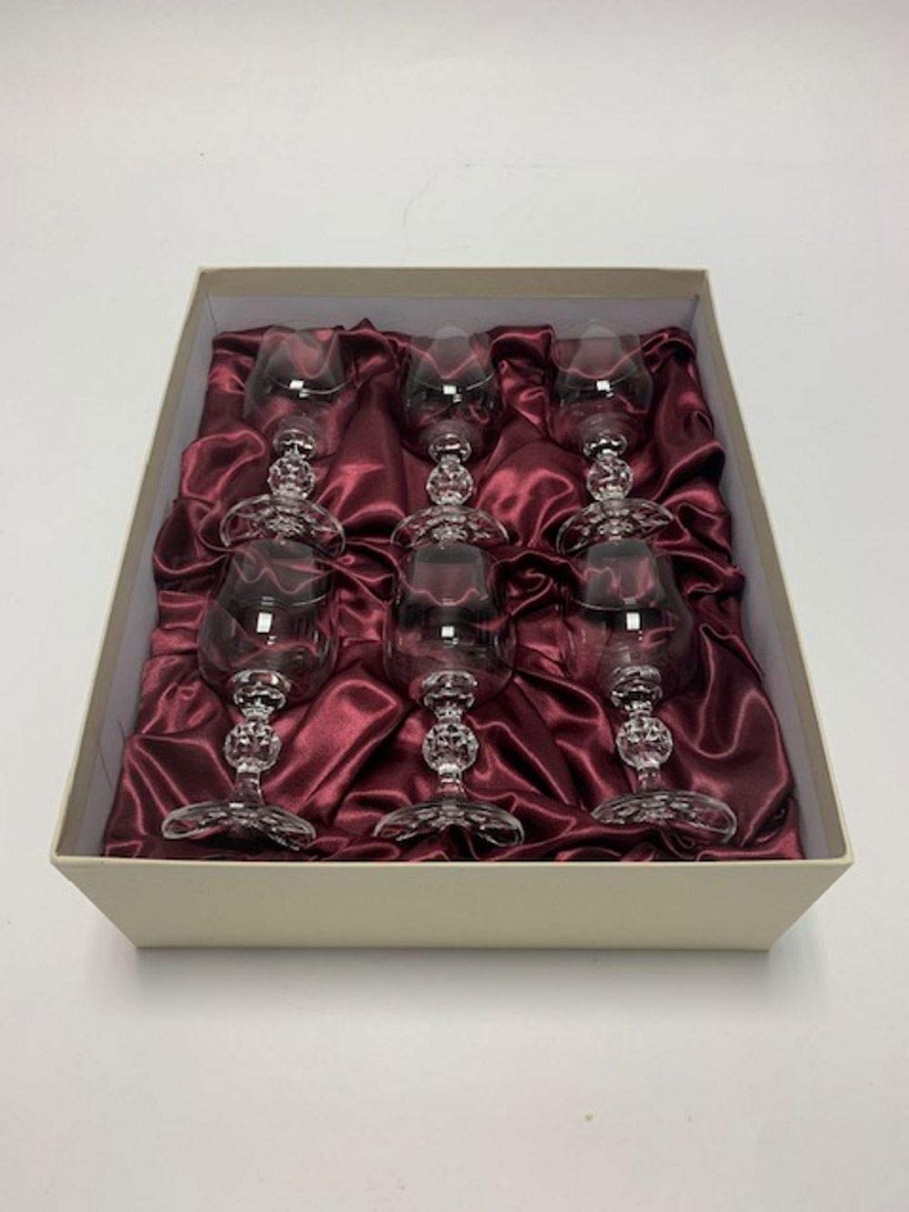 Burns Crystal Glass Set of 6 Sherry Port Glasses