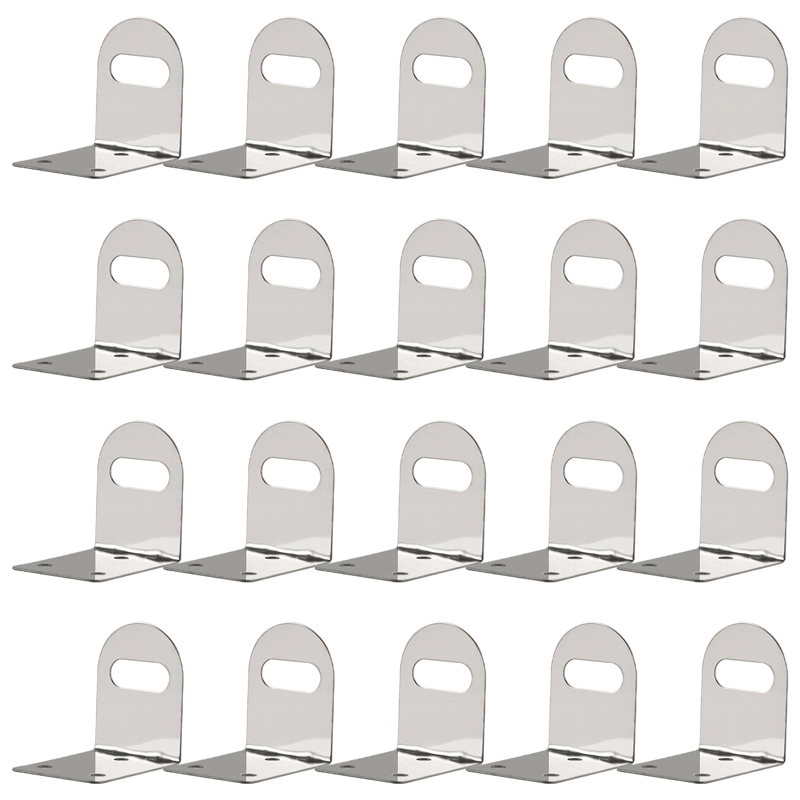 Msioytog Double Faucet Hangin 20Pcs Stainless Steel Faucet Mounting Bracket Hanging Plate Bathroom Water Faucet Bracket Kitchen Accessories Hanging Plate