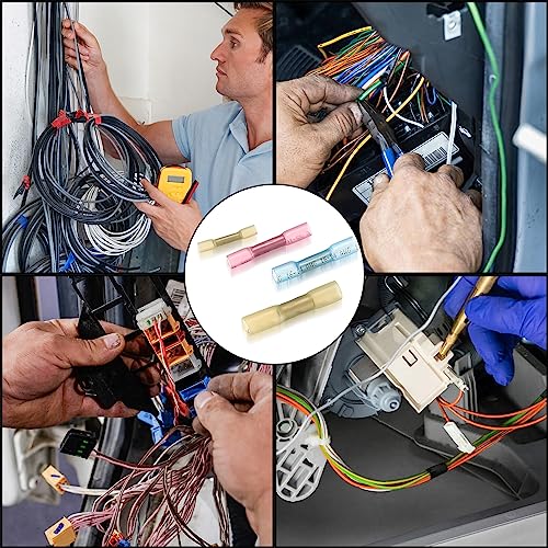 KOXXIAMOQ 130 Pcs Heat Shrink Butt Connectors Kit, 10-26 AWG Butt Splice Electrical Wire Connectors Kit, Waterproof Insulated Marine Automotive Crimp Terminals Butt Splice Connectors for Boat Truck - Thumbnail 7