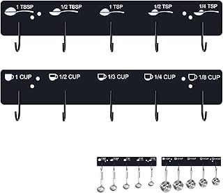 Premium Measuring Cups and Spoons Hanging Rack, Measuring Cup Organizer ...