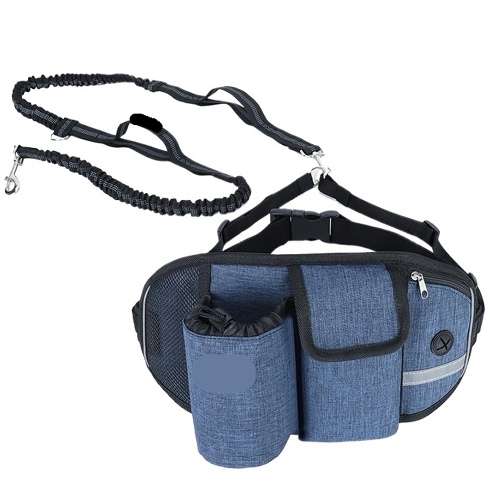 Riñonera de Entrenamiento for Perros, Manos Libres, Deportiva, multifunción, for pasear al Aire Libre, de Nailon Correa Perro(Blue Set)