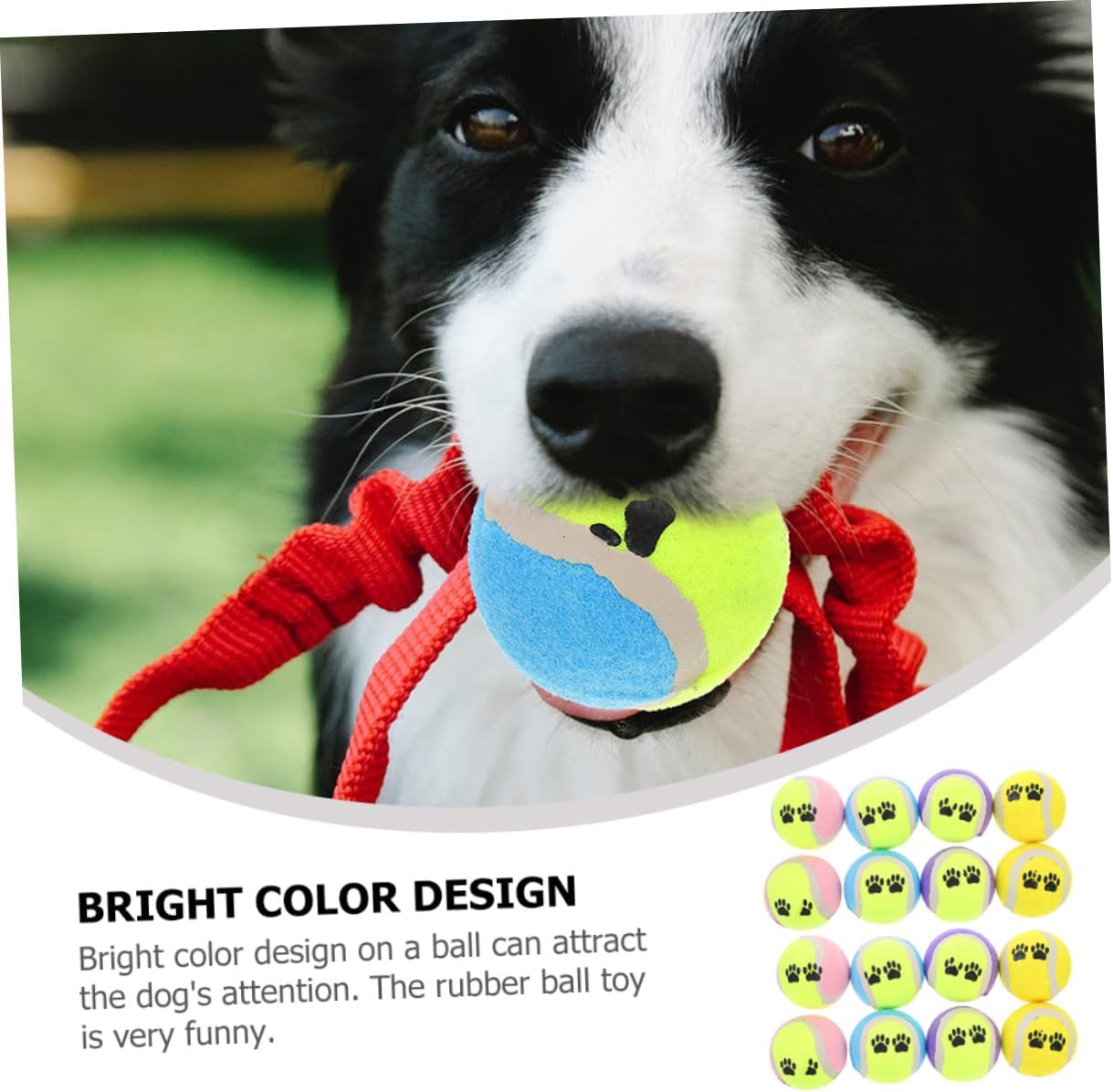 16pcs Dog Tennis Balls Plush Chew 7cm Diameter Soft Puppy Training Balls for Small Dogs Outdoor Fetch Pet Random Color