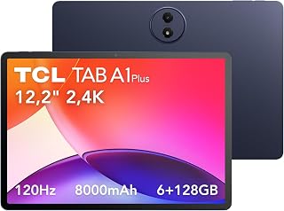 TCL Tab A1 Plus Tablet Android, 6+128 GB, Pantalla 12.2", 2.4K a 120Hz, Batería 8000 mAh, NFC