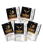 Perky Jerky Variety Pack 1oz Trial Bags, 5 Unique Beef and Turkey Flavors (Pack of 5)