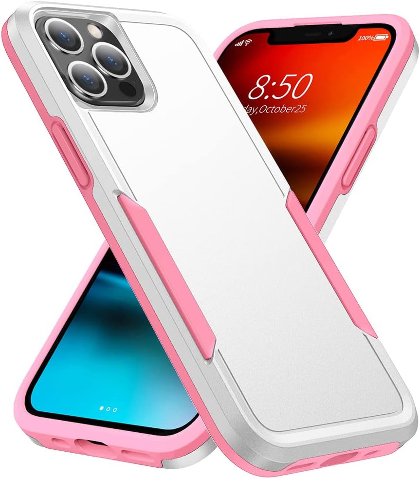 Compatible with iPhone 13 Pro Max Case, Shock Absorbing+Durable+Shockproof for iPhone13 Pro Max, White