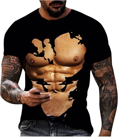 Amazon.com: MEOILCE Camiseta para hombre, talla grande, con estampado  gráfico muscular, camiseta de verano novedosa, manga corta, cuello redondo,  camisetas diarias : Deportes y Actividades al Aire Libre