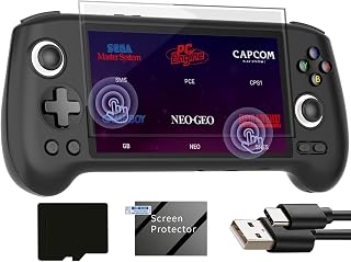 RG556 Retro Handheld Game Android 13,rg 556 Handheld Game with 5.48 inch Touch OLED Screen Built-in 128G Pre-Loaded 4423 Games,RG556 Supports DP and WiFi Bluetooth has Hall Rocker Battery 5500mAh