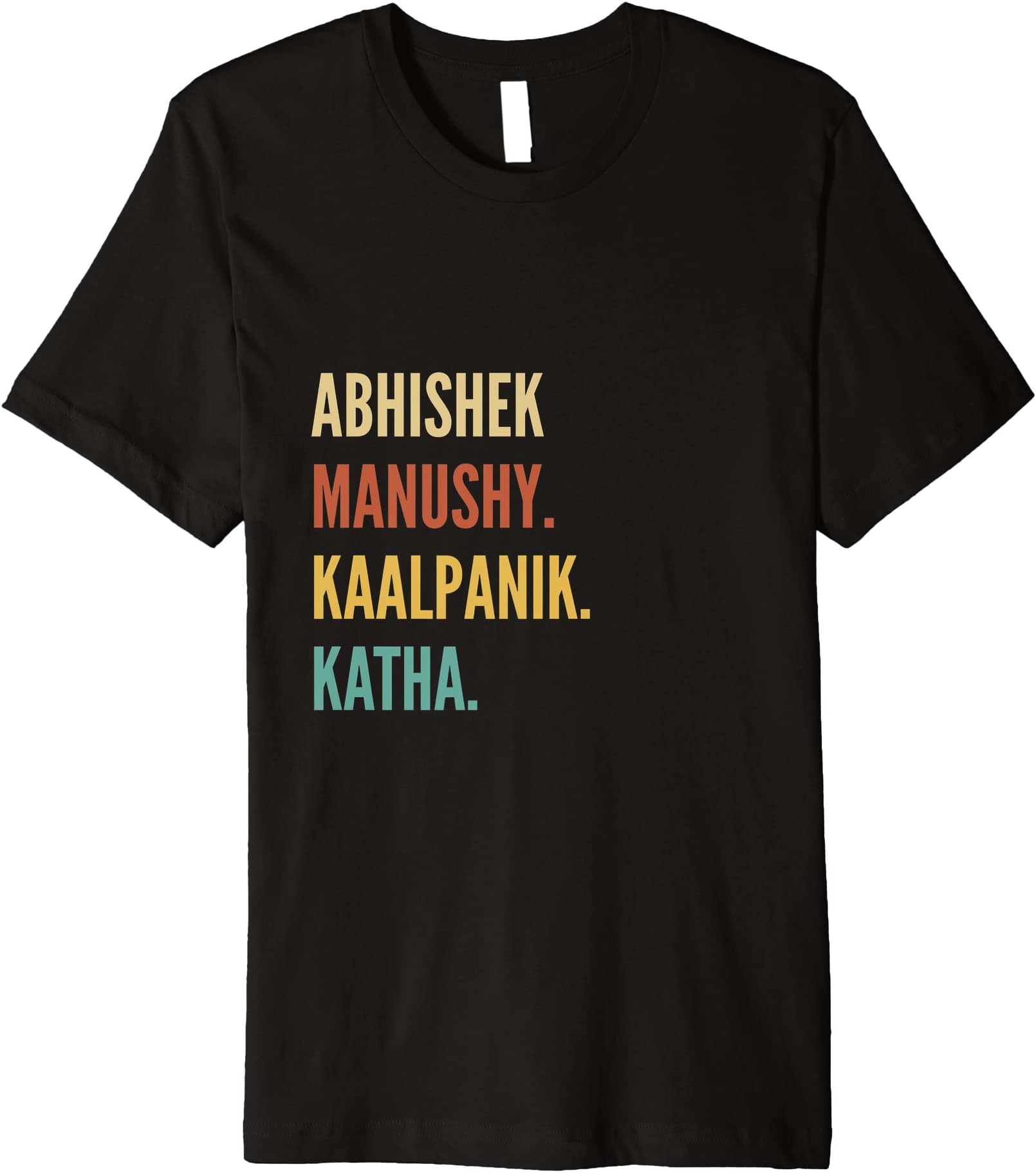Funny First Name Designs in Hindi for MenFunny Hindi First Name Design - Abhishek Premium T-Shirt