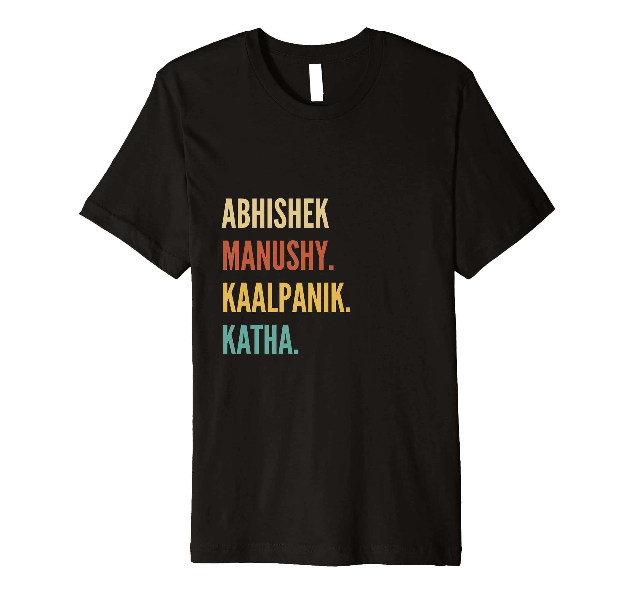 Funny First Name Designs in Hindi for MenFunny Hindi First Name Design - Abhishek Premium T-Shirt