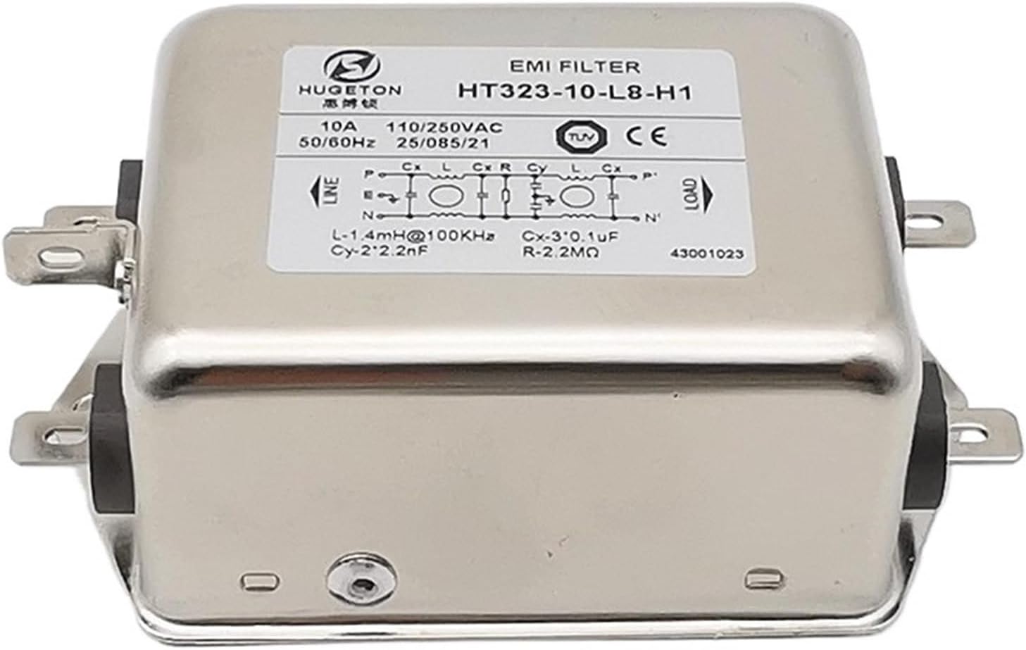 EMI Filter HT323-16-L8-H1 10A16A20A electromagnetic Anti-Interference Suppression(HT323-16-M4-H1)