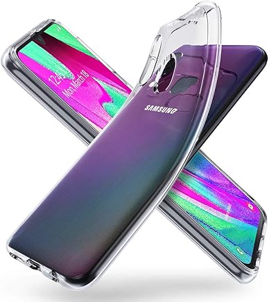 ORNARTO Funda para Samsung A40, Transparente Delgada Silicona Flexible Ajuste Proteger Caso Absorci?n de Golpes Parachoques Protective Carcasa para Samsung Galaxy A40(2019) 5,9