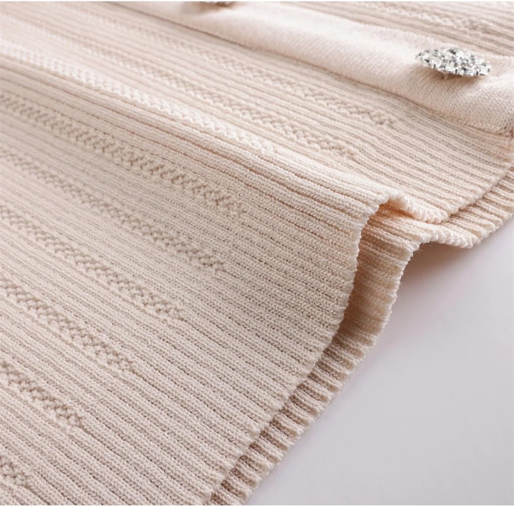 Women's Solid Color Vertical Stripes Button Lace Lapel Bow Knitted Top
