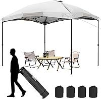Vista 11 de KAMPKEEPER Tienda de campaña desplegable de 12 x 12 pies, toldo resistente para exteriores, para eventos, campamento, fiestas, cenador poligonal