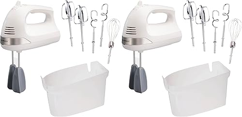 Miniatura 10 de Hamilton Beach Batidora eléctrica de mano de 6 velocidades con batidor, ganchos para masa y batidores de fácil limpieza, potente motor de 275 Negro