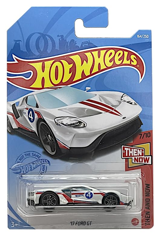 Image of Hot Wheels 17 Ford GT Then and Now Ages 3 and Up 164 /250 (White)