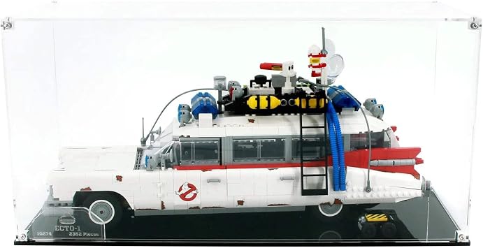 Display Case Compatible with Lego Set 10274 - Ghostbusters ECTO-1 - Clear Acrylic Dustproof Showcase - Set Not Included