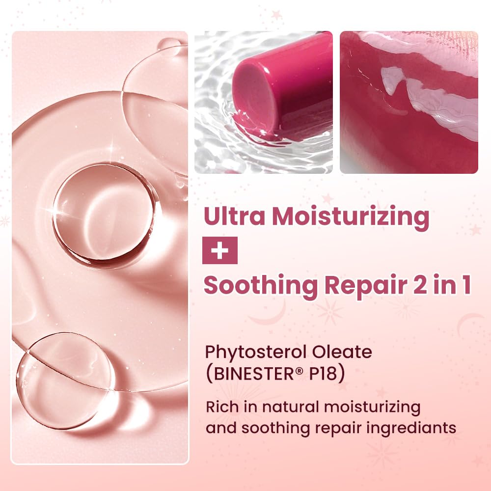 CATKIN Glossy Lip Balm Ultra Hydating Glow Lip Tinted Jelly Plump Melting Balm Shea Butter Repair Soothing For Dry Lips Dewy Finished 0.12 oz 2pcs Set 01 - Image 4