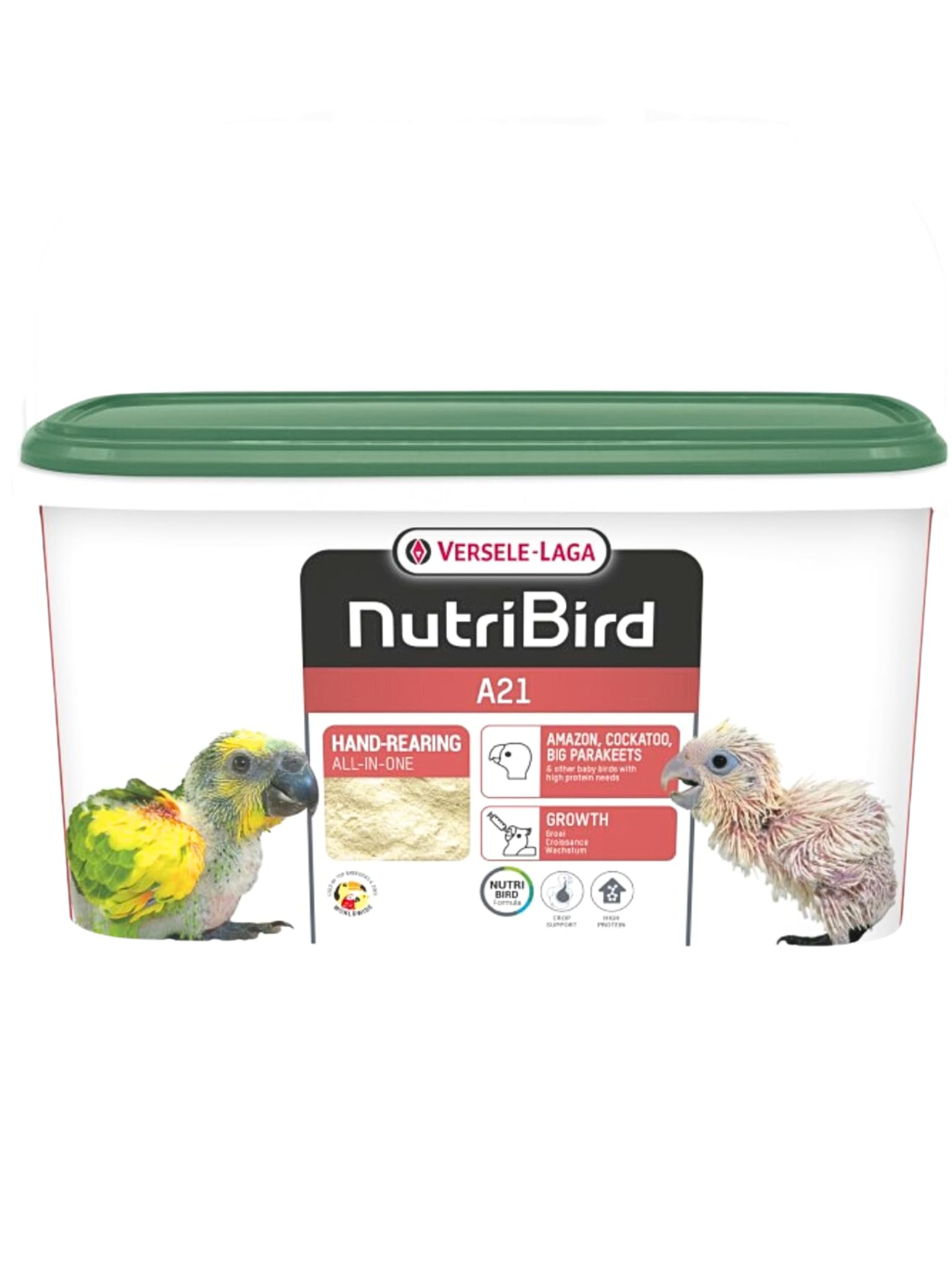 Versele Laga NutriBird A21 Hand Rearing Food for Amazons, Cockatoos, Large Parakeets and Other Baby Birds 3kg