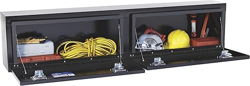 Miniatura 8 de Northern Tool Caja de herramientas para camión de montaje superior, acero, negro brillante, pestillos con mango en T, 72 pulgadas x 12 pulgadas x 16