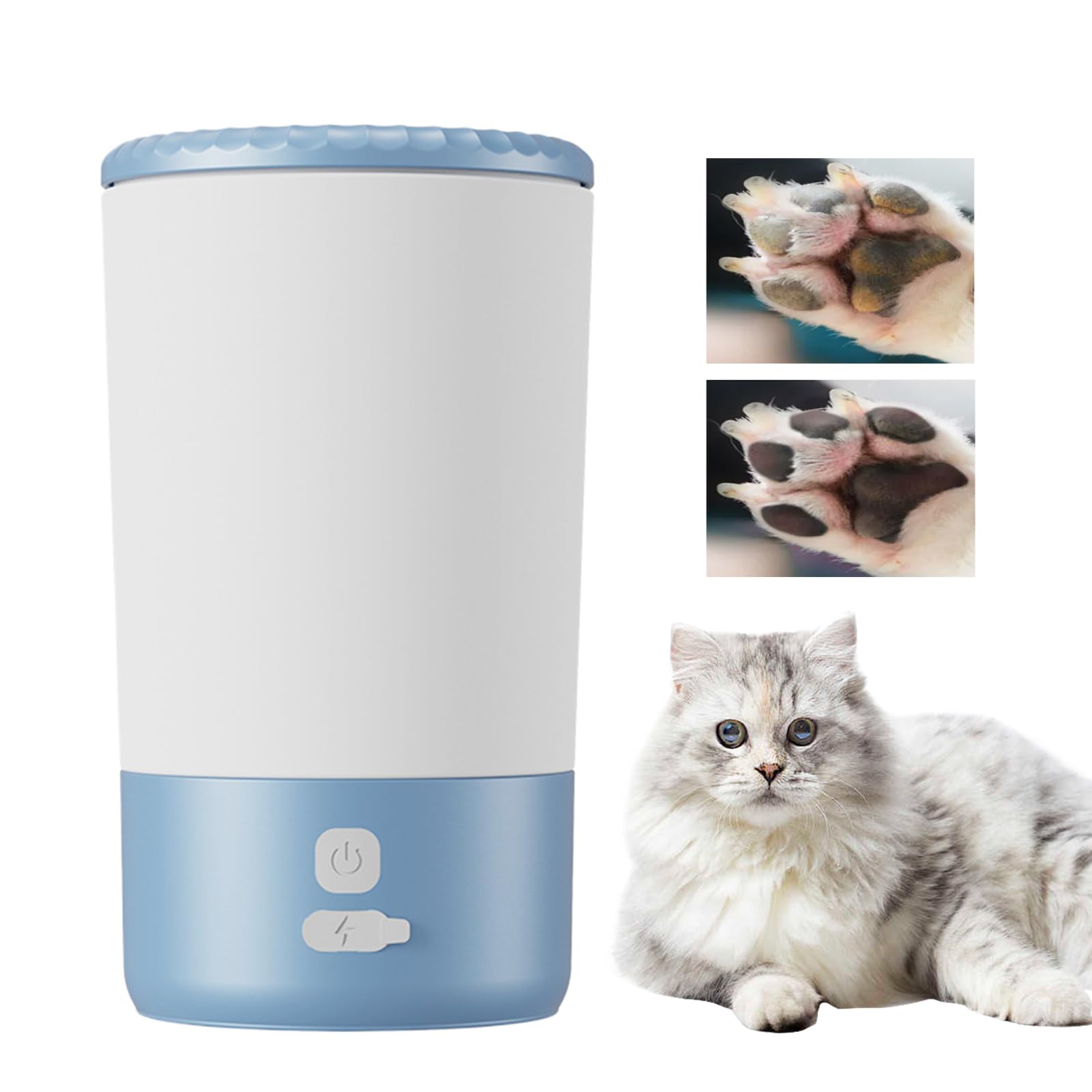 Nettoyeur de pattes de chien automatique à rotation électrique pour animaux