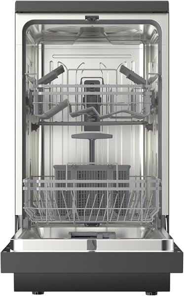 SIA SFSD459BL Freestanding Dishwasher, Slimline 45cm Width, 9 Place Settings, Delay Start, 4 Programs, 29 Minute Quick Wash, Black - 3