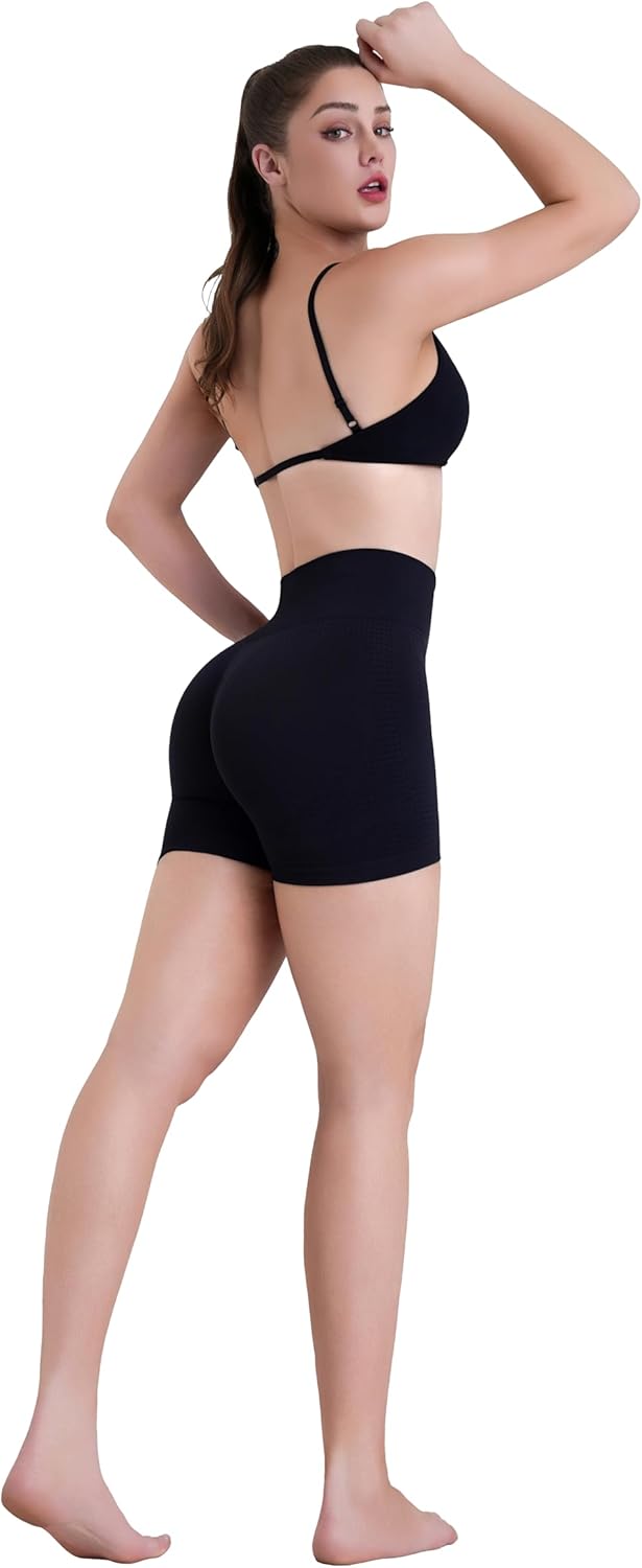 Sunzel Women's Hidden Scrunch Butt Lifting Biker Shorts with Tummy Control - Mesh Breathable Yoga Shorts for Workout,Running - Image 6