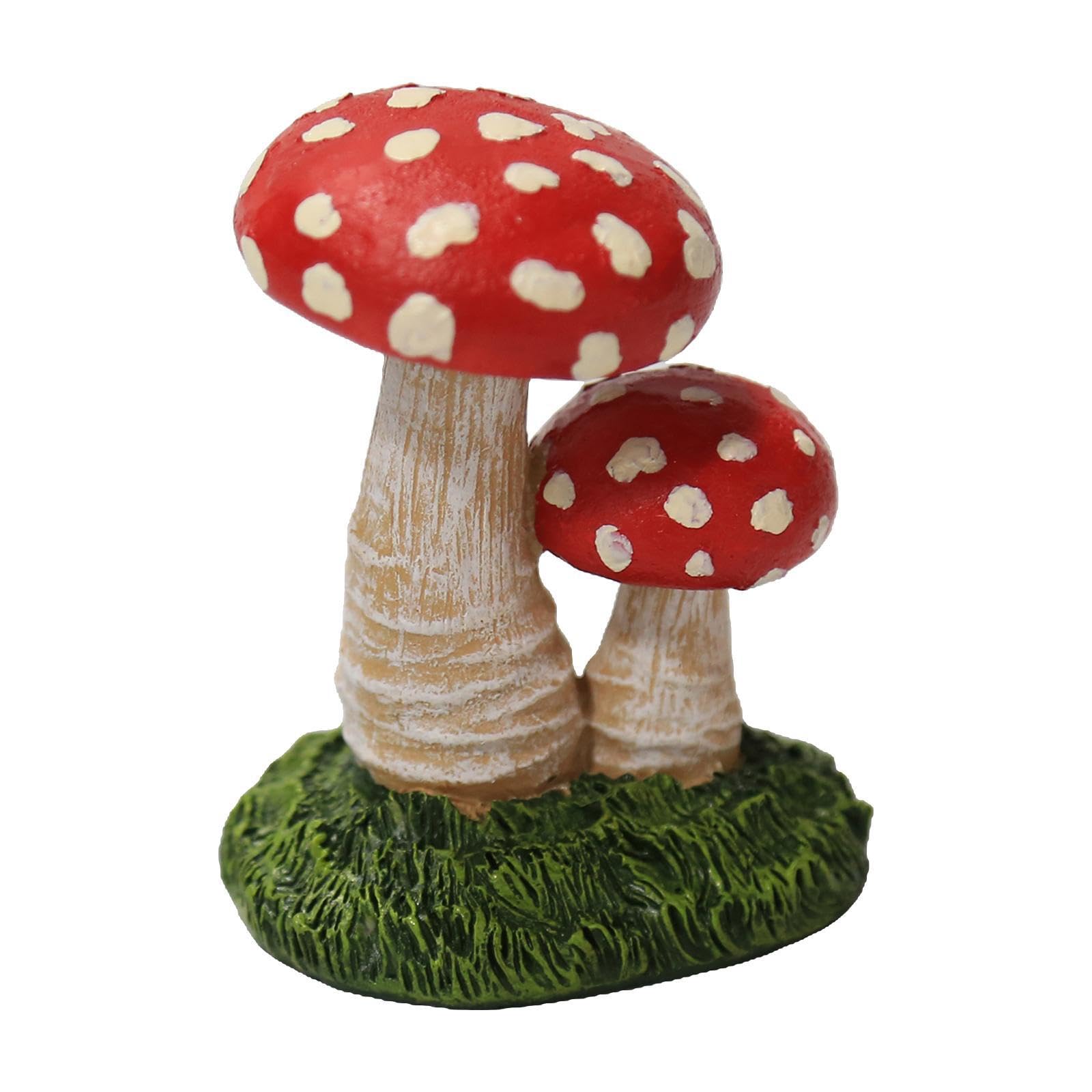 KTUXZCI Trendy Miniature Craft Mushroom Figure Fairy Garden Decor Colorful Outside Sculpture For Dynamic Spaces Fairy Garden Decor Decoration Accessories