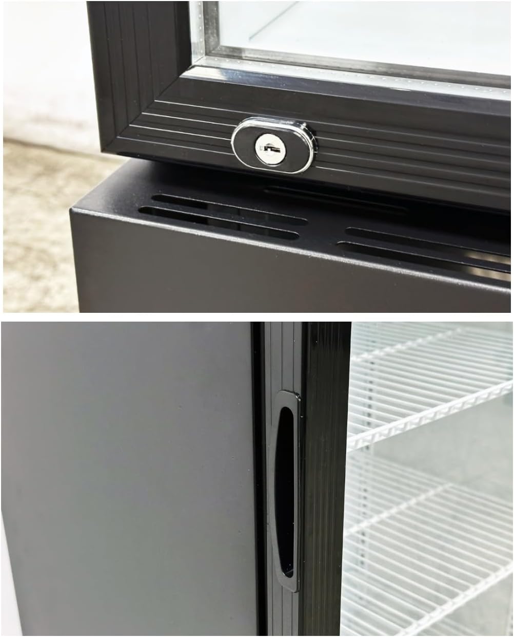 Commercial Refrigerator Glass 1 Door Single Merchandiser Display Cooler,Beverage Drink Cooler, Capacity 11 cuft/320Liter, ETL,NSF certified, 24" W X 23"D X 64"H,110V, Restaurant Kitchen Cafe LC320A