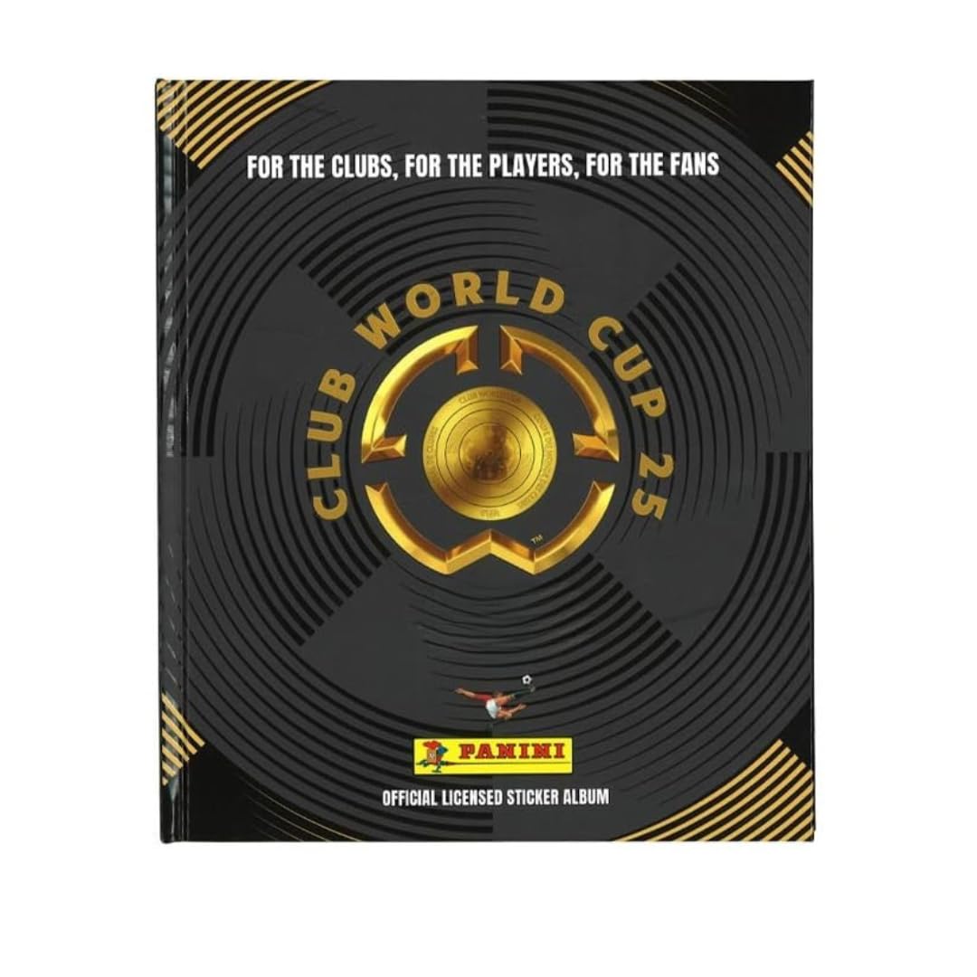 Panini FIFA Club World Cup 2025 – Album officiel à couverture rigide (72 pages) – Album à collectionner premium pour la Coupe du Monde du Club 2025 + protection d'expédition Heartforcards®