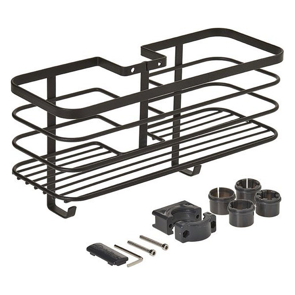 Metaltex 401102000 Origin Lava Shower Rail Storage Basket 29 x 11 x 15 cm, Black