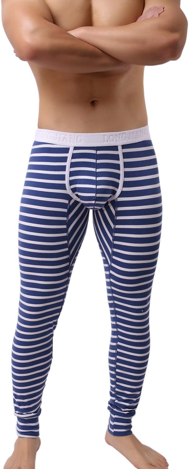 Men’s Cotton Pouch Underwear Long Johns Thermal Pants Bottoms Leggings