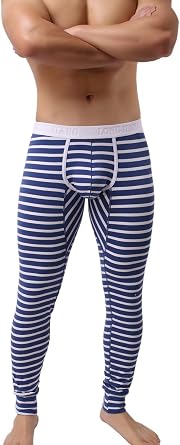 Mens Cotton Pouch Underwear Long Johns Thermal Pants Bottoms Leggings
