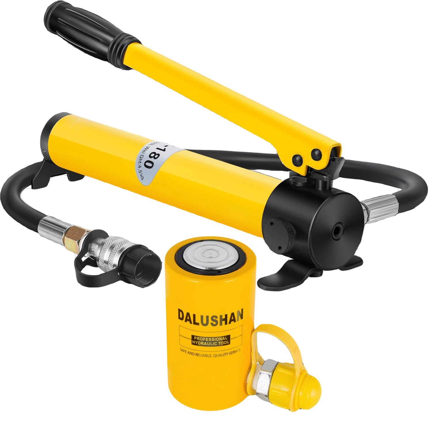 DALUSHAN 50T Hydraulic ram Jack Kit with CP-700 Hydraulic Hand Pump, Short Stroke 2” Hydraulic Cylinder Jack for Lifting, Hydraulic Porta Power Ram Jack,Industrial Short Hydraulic Cylinder