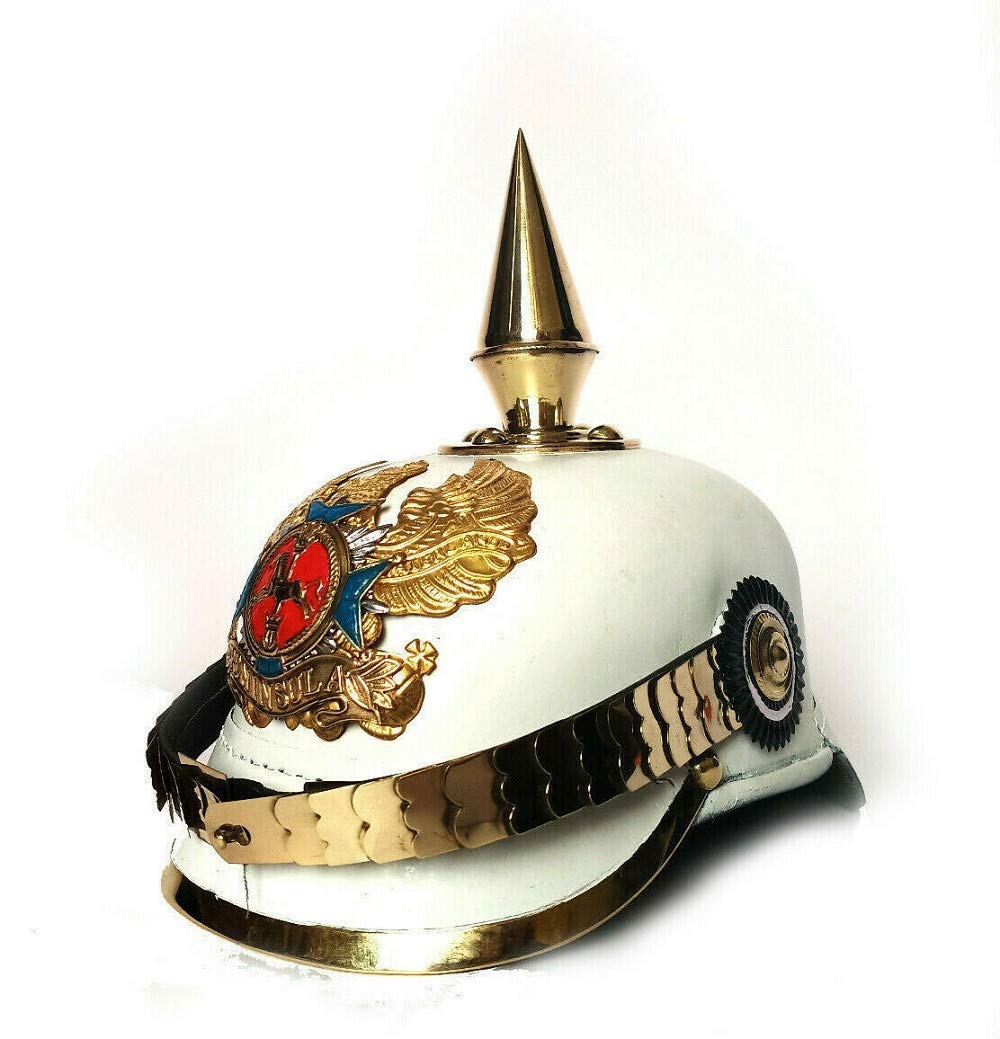 Amazon.com: Medievalcrafts Prussian Leather Helmet German